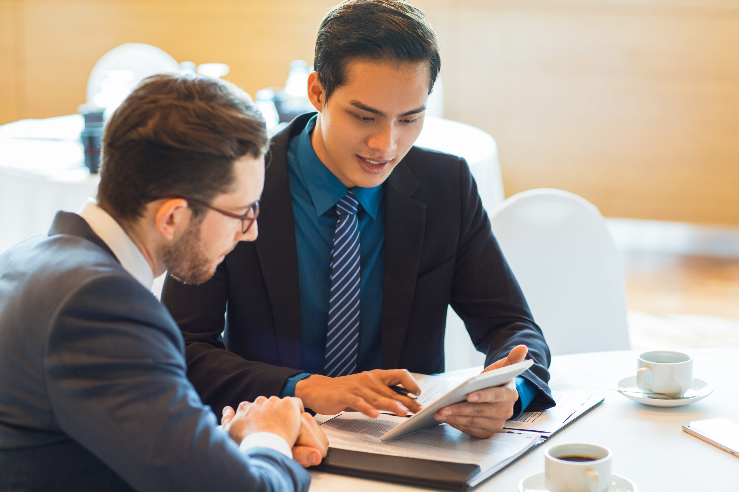 Two Content Business Partners Discussing Issue consulting